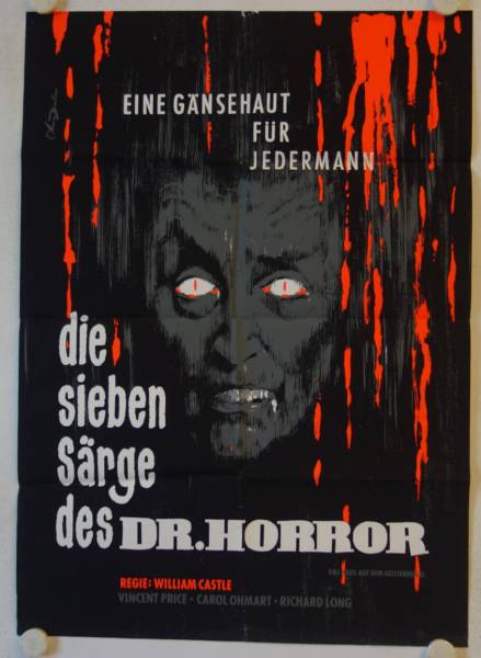 Die sieben Särge des Dr. Horror originales deutsches Filmplakat (R60s)